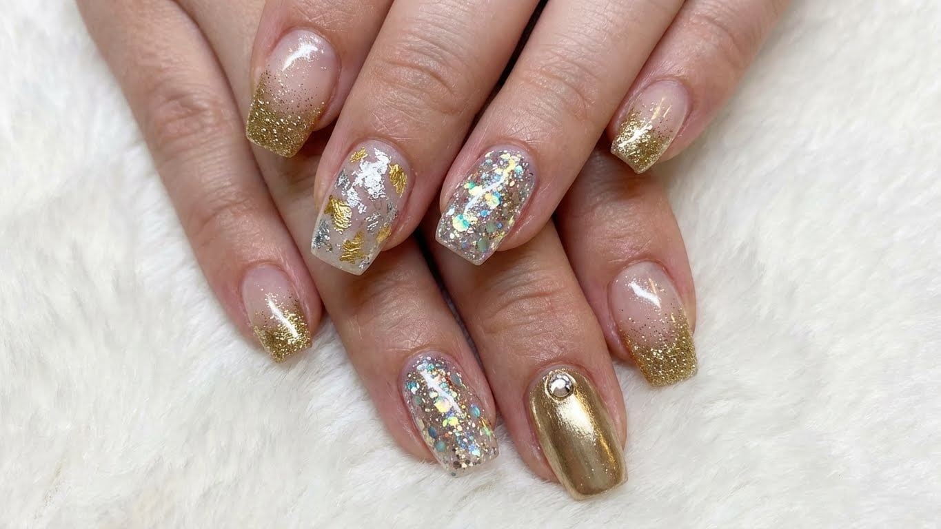 Add a Touch of Luxury to Your Holiday Look with Gold Christmas Nails