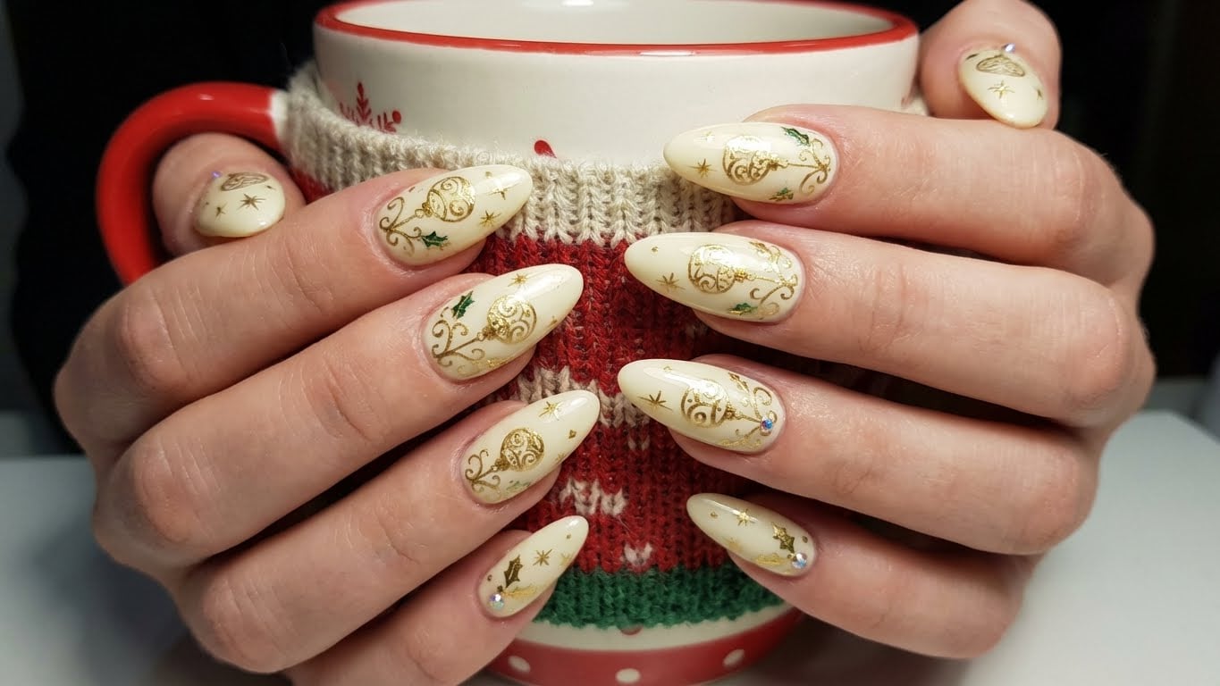 Shine Bright This Holiday Season: The Ultimate Guide to Gold Christmas Nails