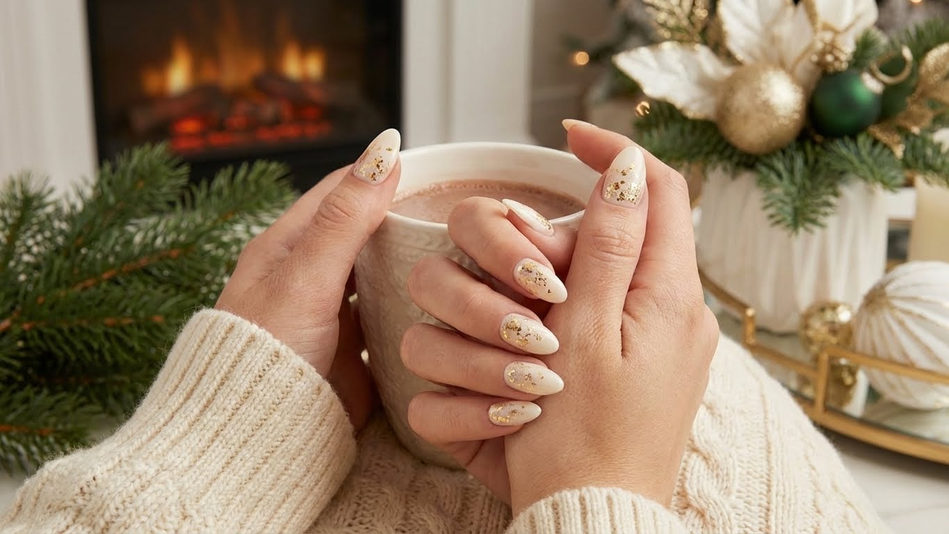 Dazzle Your Holiday Look with Gold Christmas Nails & Trends to Try